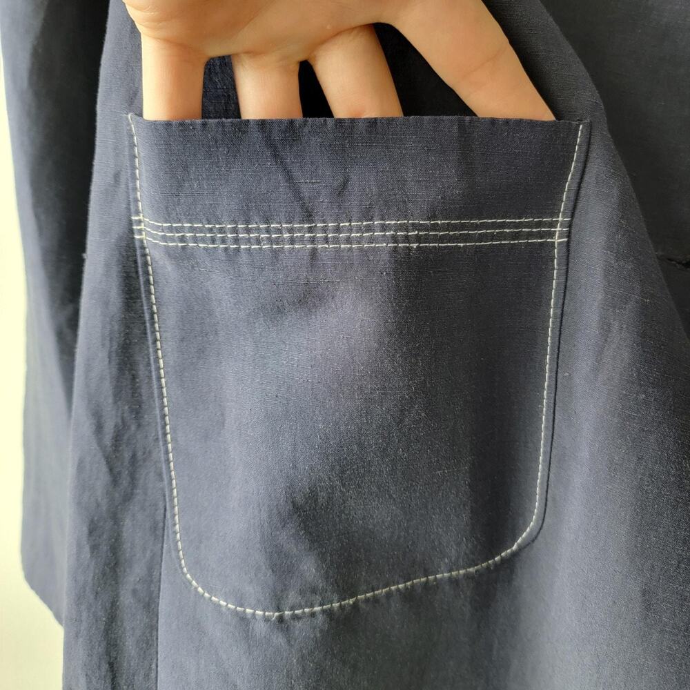 VTG French Silk Linen Jacket - Picture 9 of 10